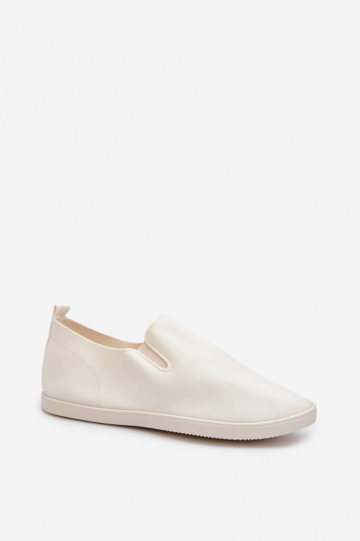 Feminino Tênis sapatos casuais Slip-On bege Lovinia