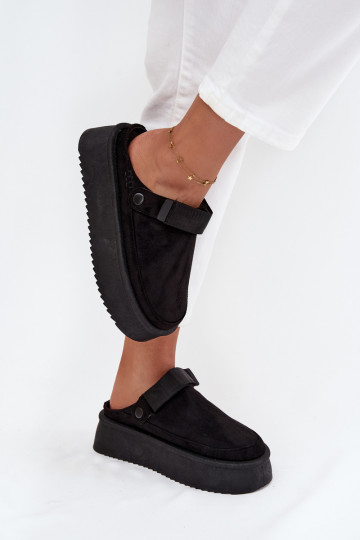 Botas de neve Feminino com uma plataformacom fecho adesivoem cor preta Jorielle