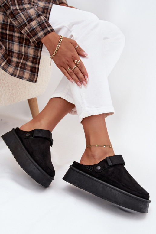 Botas de neve Feminino com uma plataformacom fecho adesivoem cor preta Jorielle