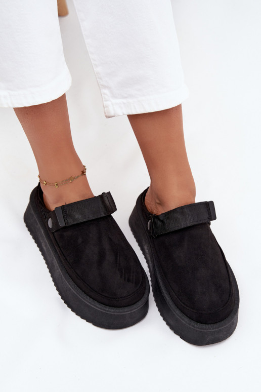 Botas de neve Feminino com uma plataformacom fecho adesivoem cor preta Jorielle