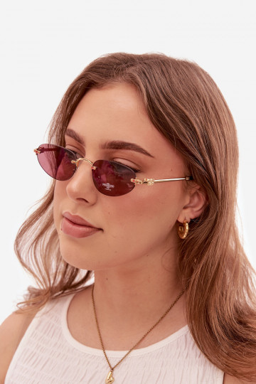 Oculos de sol Feminino Rosa escuro 2