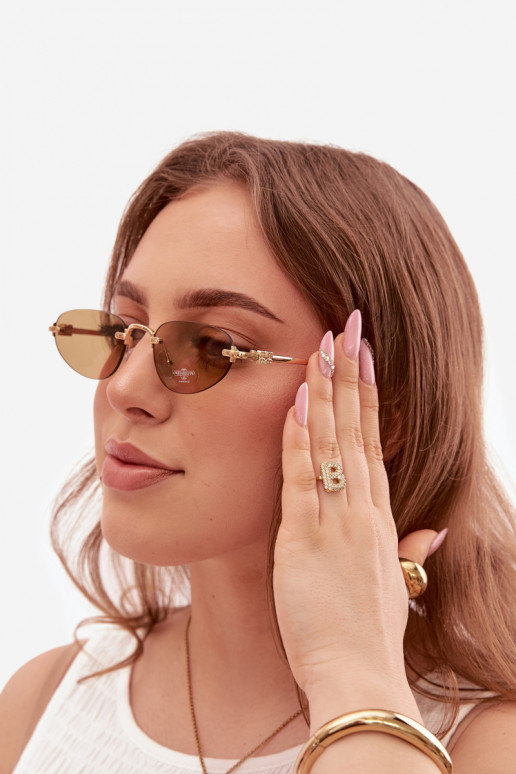 Oculos de sol Feminino cor marrom