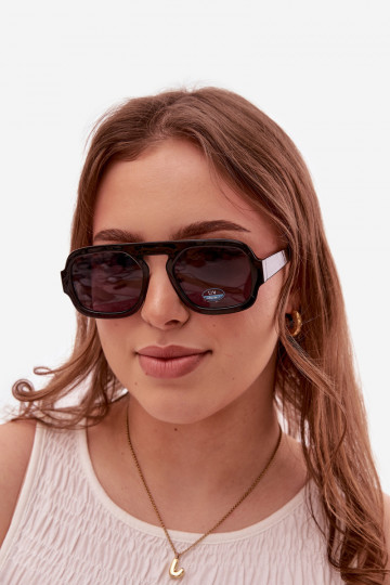 Óculos de sol femininos pretos com filtro UV 2
