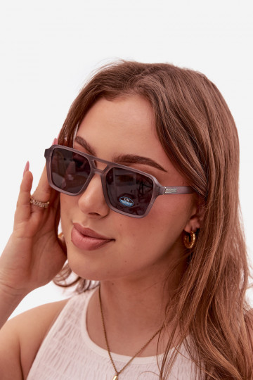 Oculos de sol Feminino Ze cor pratam Detalem cor cinza 2