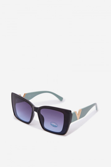 Oculos de sol Feminino Olho de gato Preto e-cor menta