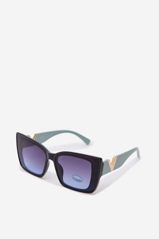 Oculos de sol Feminino Olho de gato Preto e-cor menta
