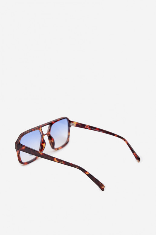 Oculos de sol Feminino marrom-cor azul