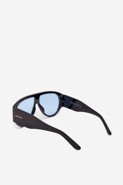 Feminino Oculos de sol Preto e-cor azul