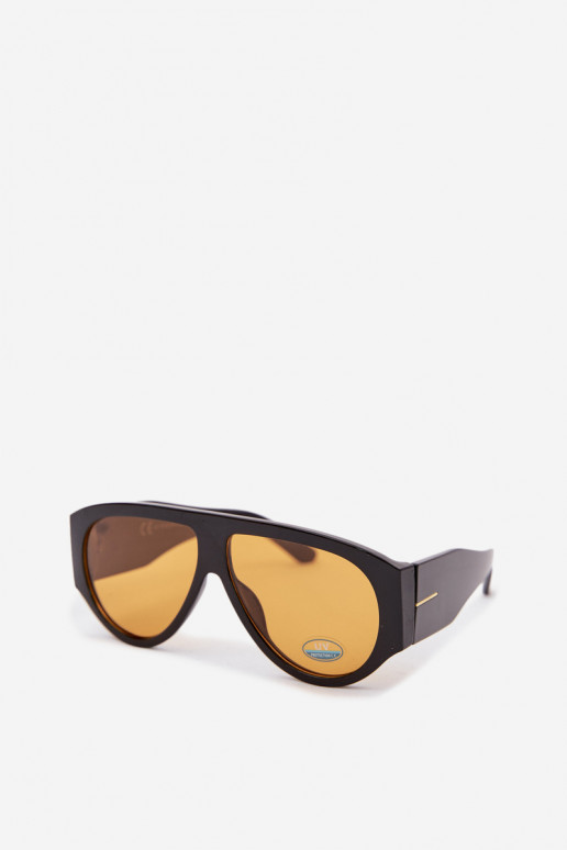 Feminino Oculos de sol Preto e-cor laranja