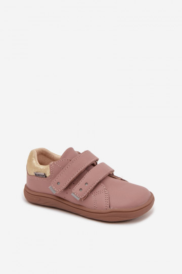 Botas infantis de couro Barefoot Bartek 8600355 de cor rosa