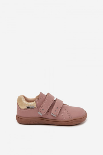 Botas infantis de couro Barefoot Bartek 8600355 de cor rosa 2