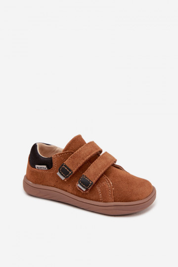 Botas infantis de couro Barefoot Bartek 8600363 de cor marrom