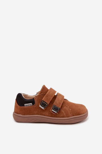 Botas infantis de couro Barefoot Bartek 8600363 de cor marrom 2