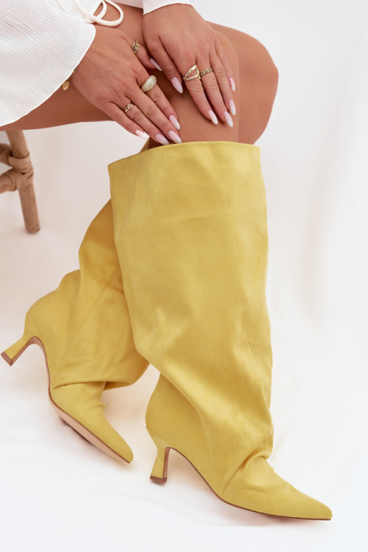 botasSzeroką CholeParaką I Tem que serrszczeniem com salto cor amarela Harela