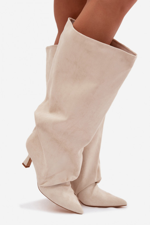 botasSzeroką CholeParaką I Tem que serrszczeniem com salto bege Harela