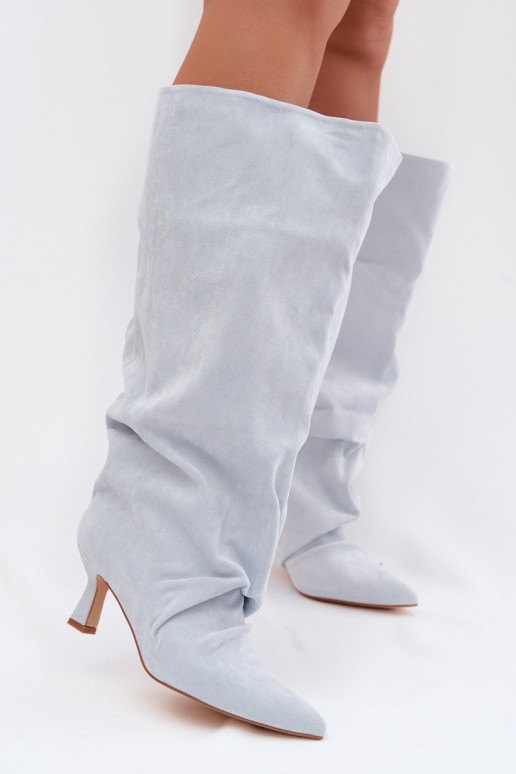 botasSzeroką CholeParaką I Tem que serrszczeniem com salto azul claro Harela