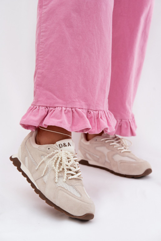 Pele de camurça À modalo de tênis Feminino MK61-0705 cor cinza