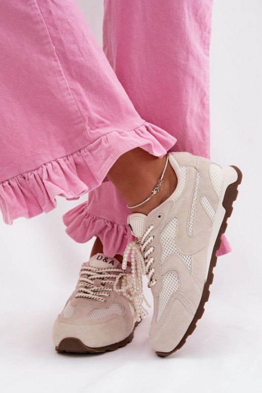 Pele de camurça À modalo de tênis Feminino MK61-0705 cor cinza