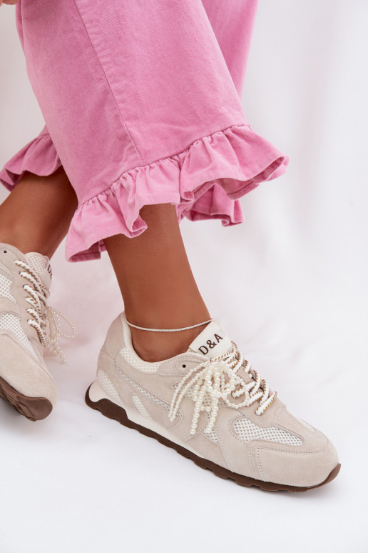 Pele de camurça À modalo de tênis Feminino MK61-0705 cor cinza