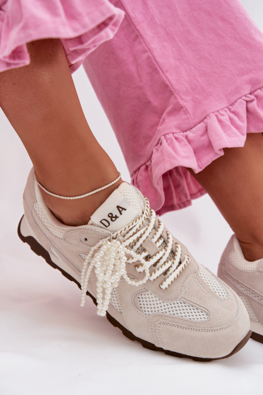 Pele de camurça À modalo de tênis Feminino MK61-0705 cor cinza