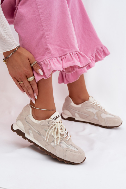 Pele de camurça À modalo de tênis Feminino MK61-0705 cor cinza