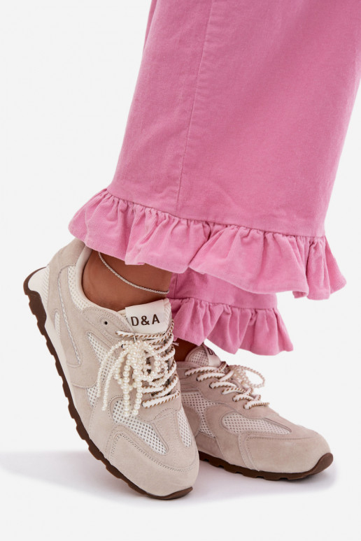 Pele de camurça À modalo de tênis Feminino MK61-0705 cor cinza