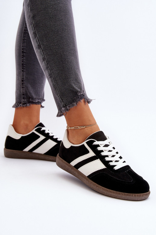 Baixo feminino À modalo de tênis tênis cor preta Eudiopis