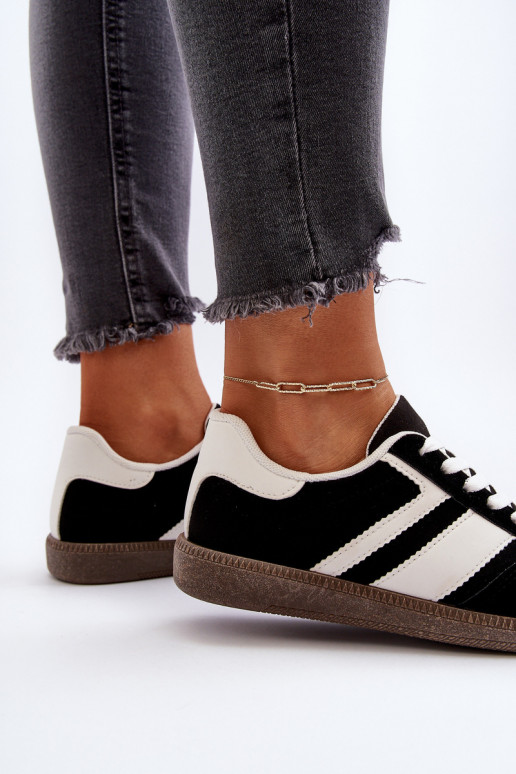 Baixo feminino À modalo de tênis tênis cor preta Eudiopis