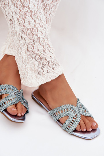 Chinelos Apartamento feminino cor azul Fariella