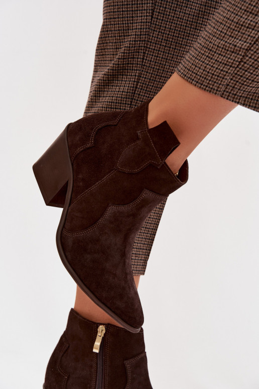 botas estilo coParaboyHabilitadoturalnego de camurçau Zazoo 3153 CzekoladoParae