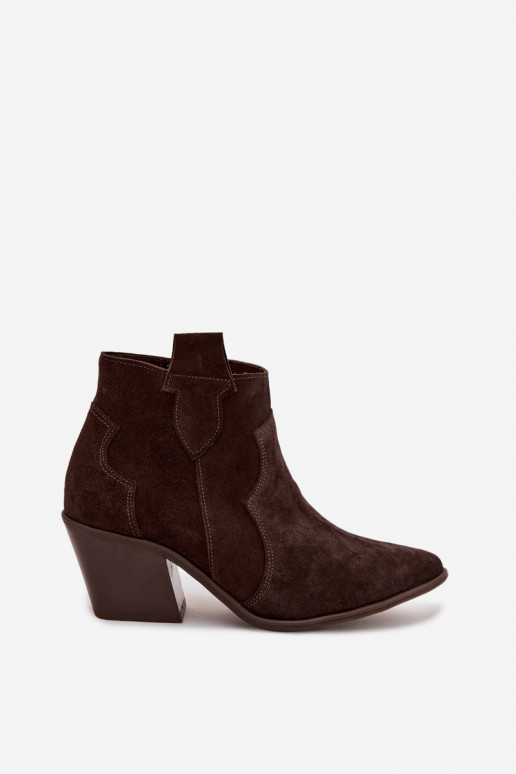 botas estilo coParaboyHabilitadoturalnego de camurçau Zazoo 3153 CzekoladoParae