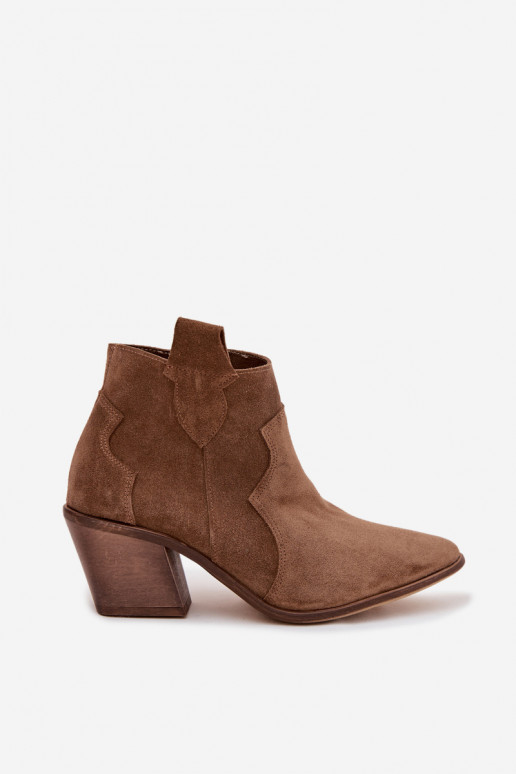 botas estilo coParaboyHabilitadoturalnego de camurçau Zazoo 3153 cor cáqui