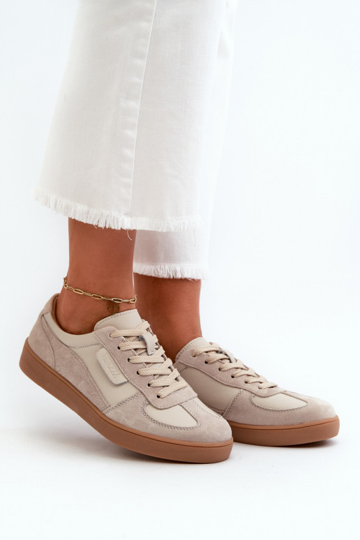 Pele de camurça À modalo de tênis Feminino Vinceza 7933 cor cinza