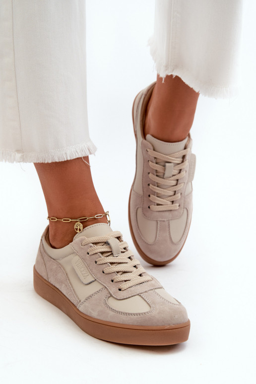 Pele de camurça À modalo de tênis Feminino Vinceza 7933 cor cinza