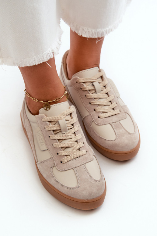 Pele de camurça À modalo de tênis Feminino Vinceza 7933 cor cinza