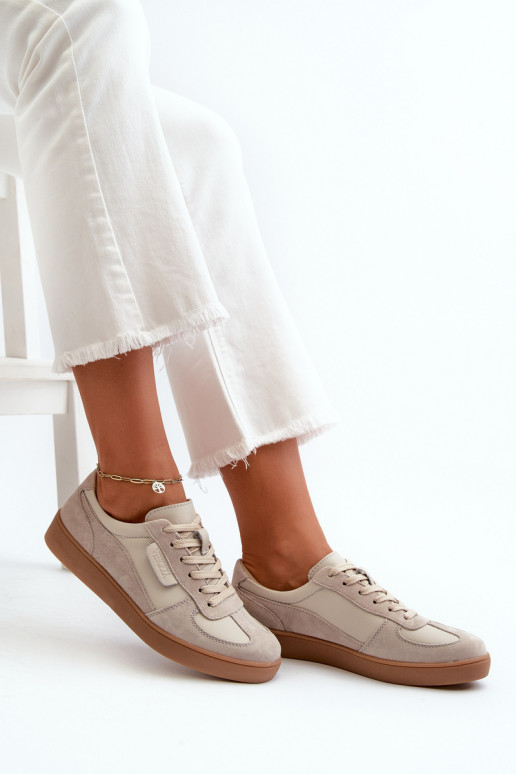 Pele de camurça À modalo de tênis Feminino Vinceza 7933 cor cinza