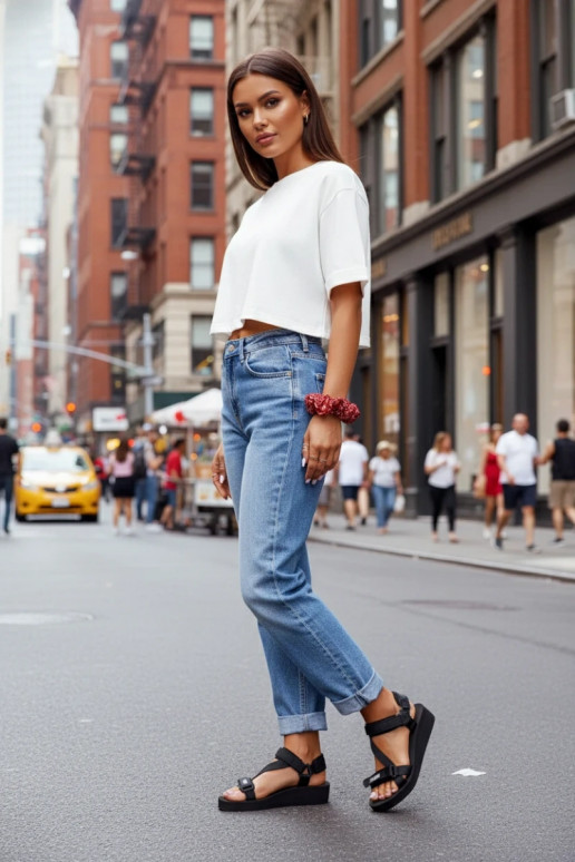 Chinelos leves Sandálias plataforma Big Star FF274A349 cor preta