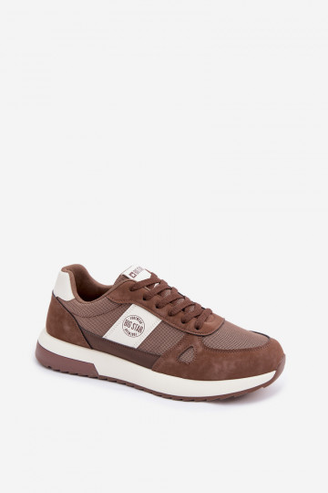 Tênis esportivos masculinos Big Star TT174353 na cor marrom