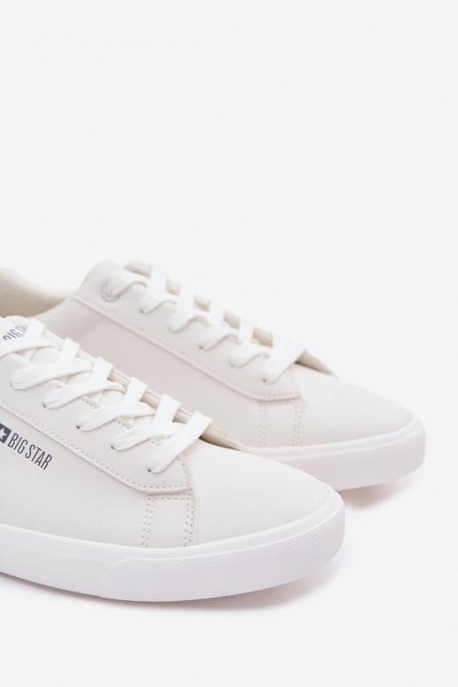 para homens sapatos casuais de couro ecológico Big Star TT174001 cor branca