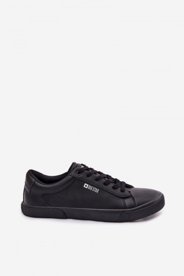para homens sapatos casuais de couro ecológico Big Star TT174002 cor preta 2