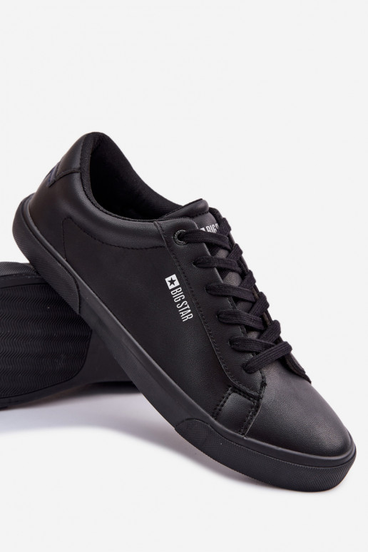 para homens sapatos casuais de couro ecológico Big Star TT174002 cor preta