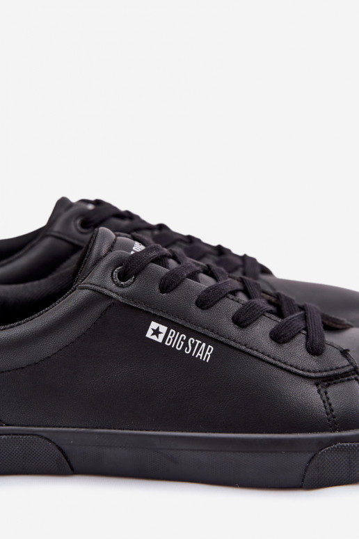 para homens sapatos casuais de couro ecológico Big Star TT174002 cor preta