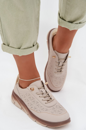 Tênis de mulher em estilo esportivo com detalhes recortados Sergio Leone SP-002 cinza 2