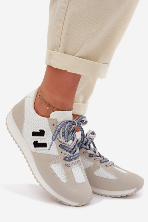 À modalo de tênis Feminino Com decorações Amarrandom cor cinza Henira