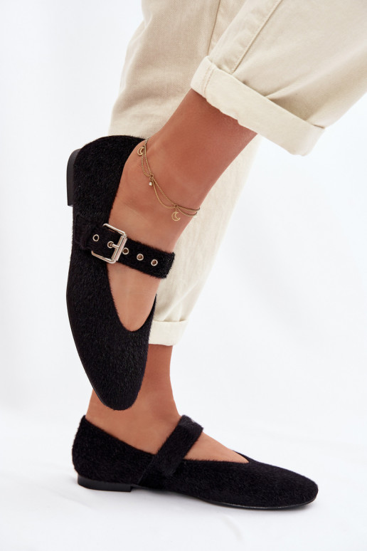 Bailarinas Feminino com alças cor preta Pamira