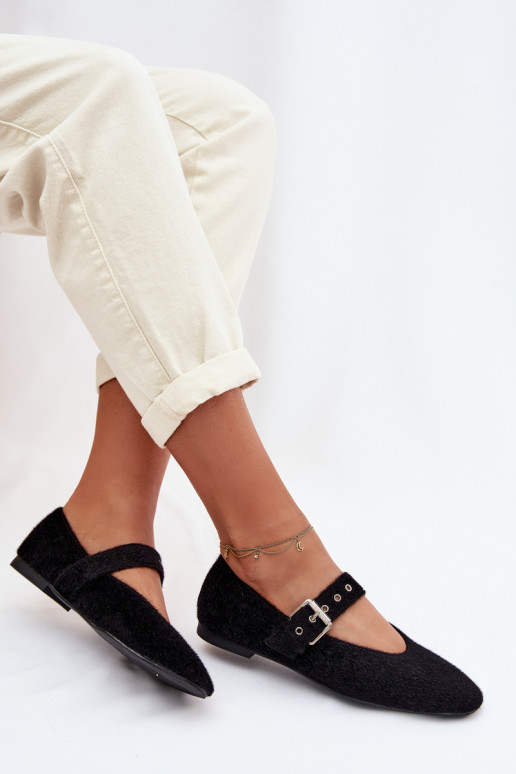 Bailarinas Feminino com alças cor preta Pamira