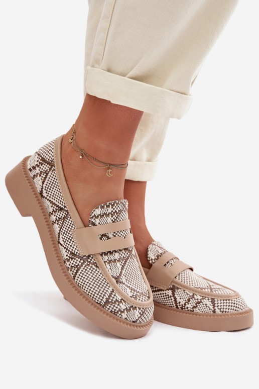 mocassins femininos Estampado bege Barisa