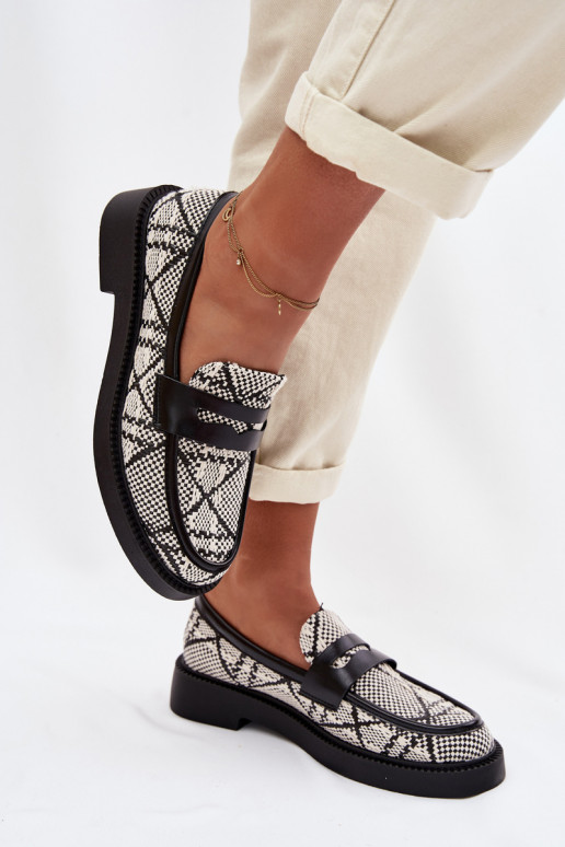 mocassins femininos Estampado cor preta Barisa
