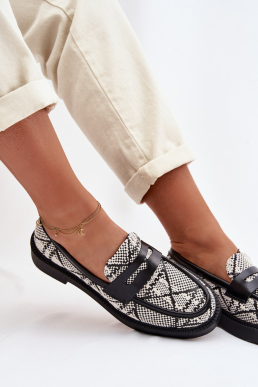 mocassins femininos Estampado cor preta Barisa