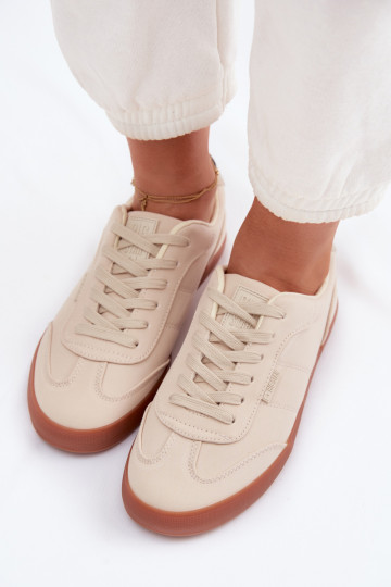 Tênis femininos de estilo esportivo Big Star TT274358 na cor areia